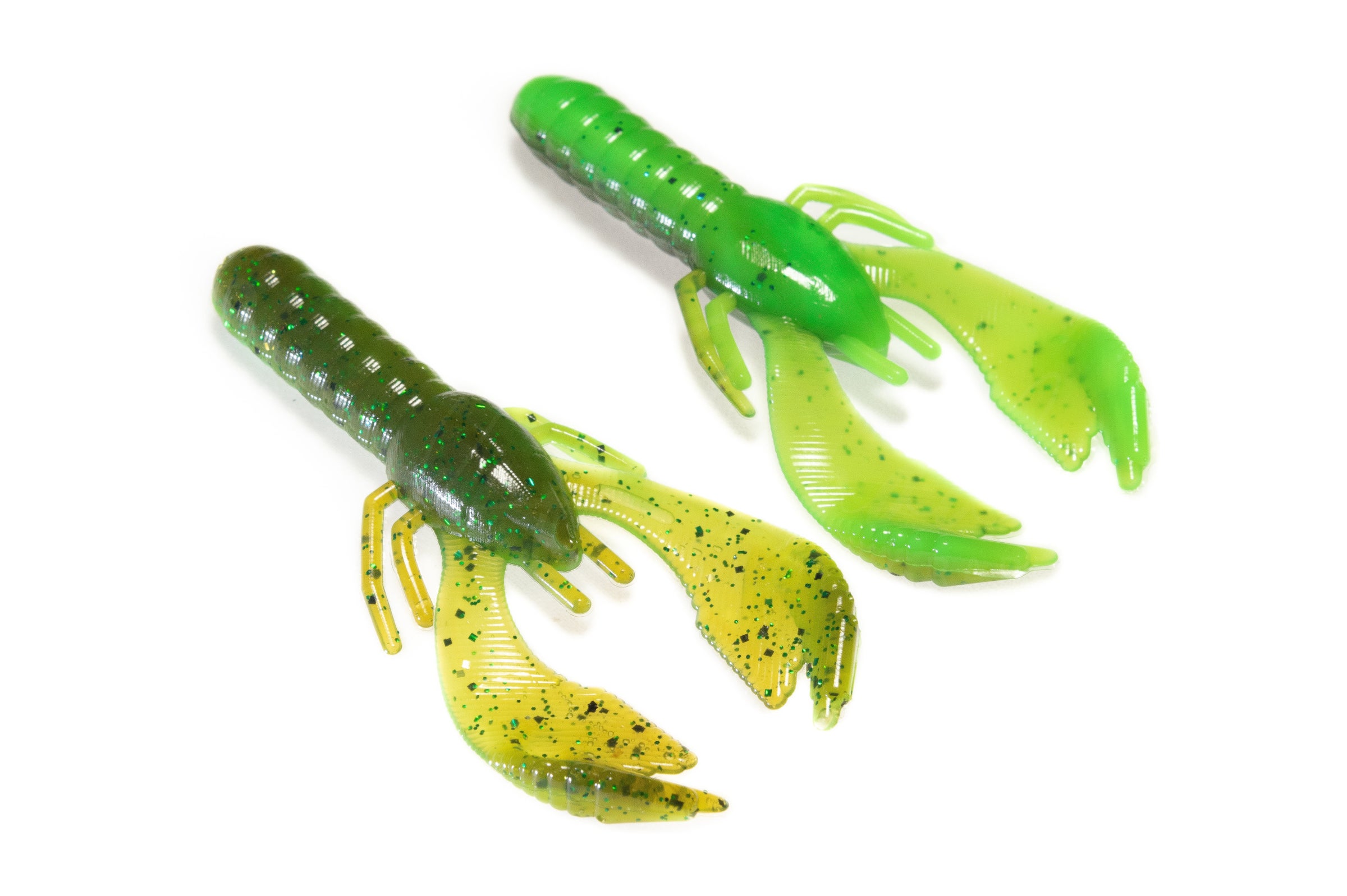 12pcs Soft Plastic Lures 1 Micro Craws Nymph Crappie Fishing Baits Bass  1/2oz