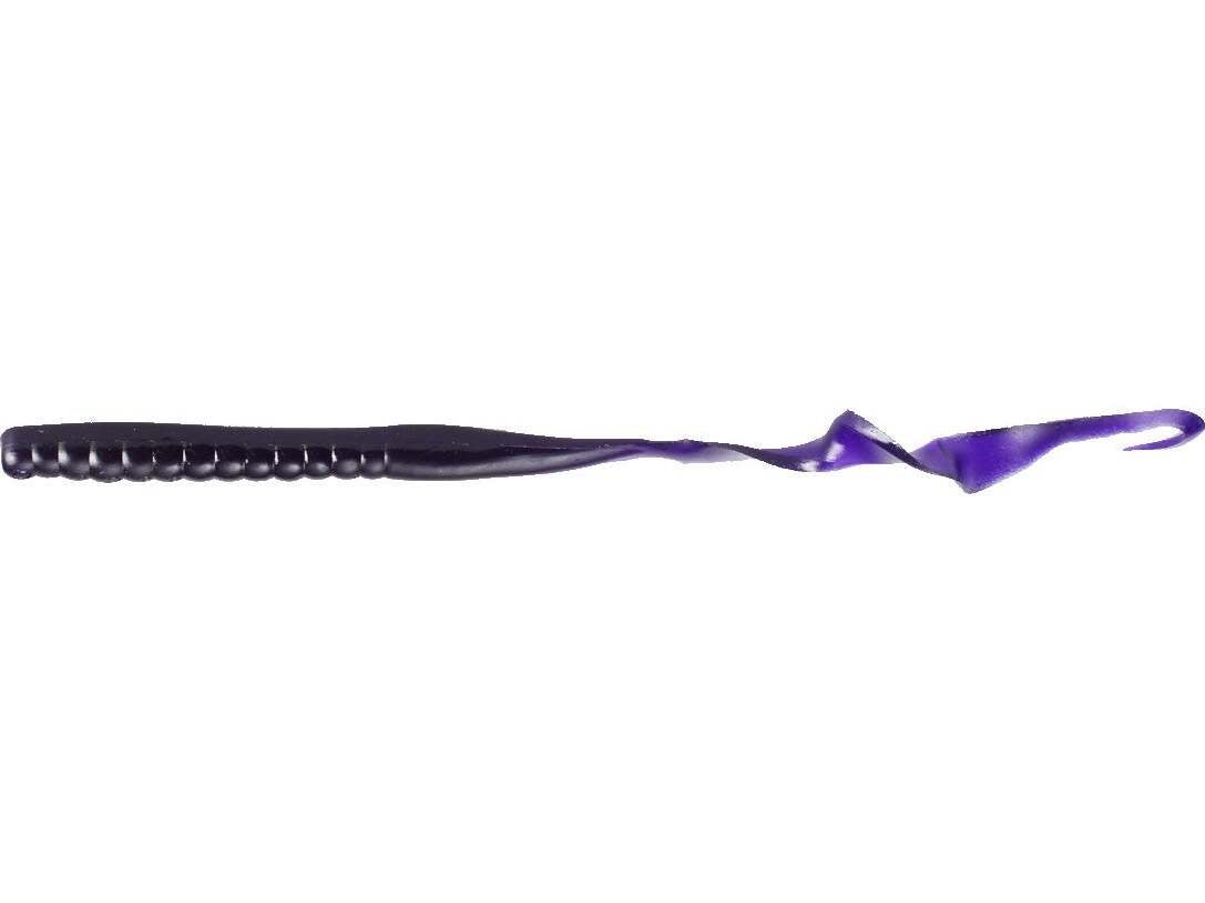 Yum Ribbon Tail Worm - 7.5in - Black/Blue Flake - TackleDirect